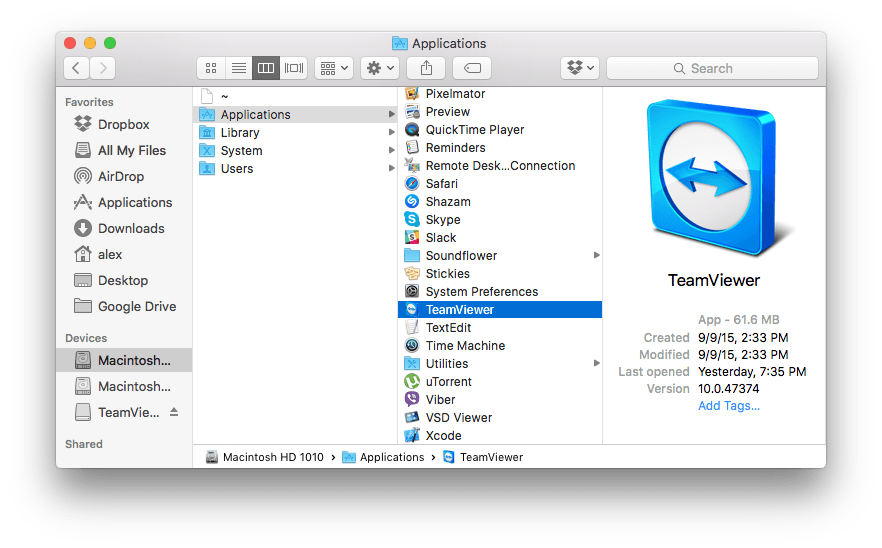 Teamviewer log mac